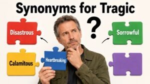 synonyms for tragic