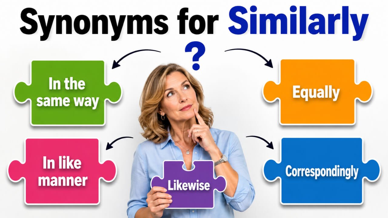 Synonyms for Similarly